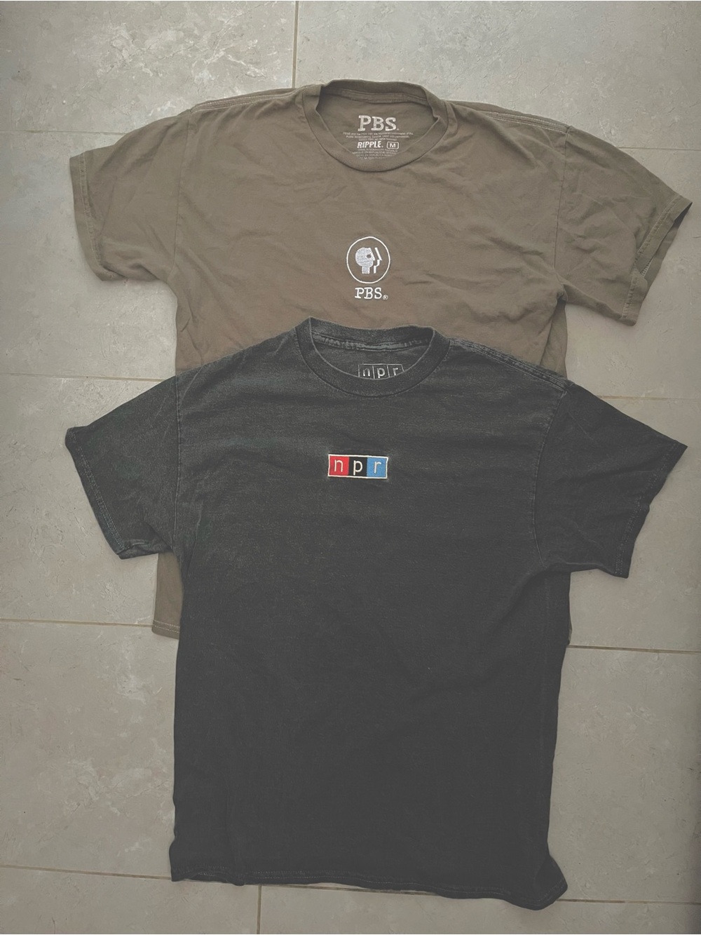 NPR and PBS T-shirts